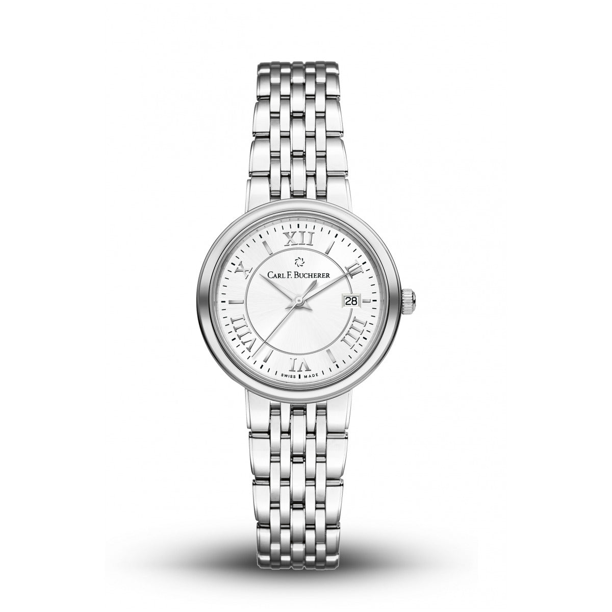 Carl F. Bucherer Adamavi Women's 28mm Watch 00.10315.08.15.21 – Swiss Made, Quartz Movement, Date Feature, 30m Water Resistance