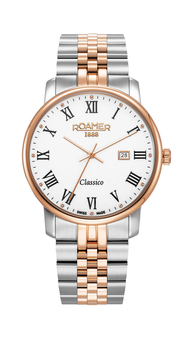 Roamer Classico 40 mm Quartz White Dial Two-Tone Men’s Watch