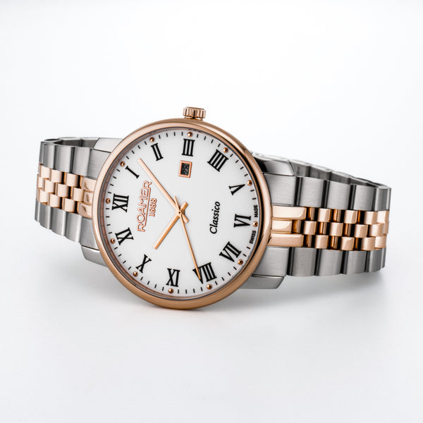 Roamer Classico 40 mm Quartz White Dial Two-Tone Men’s Watch