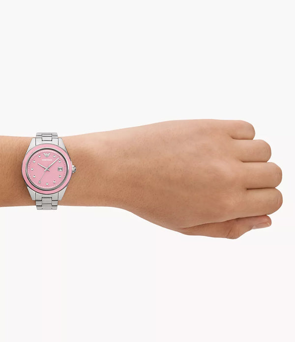 Emporio Armani AR11546 Quartz 36 mm Pink Dial Ladies Watch