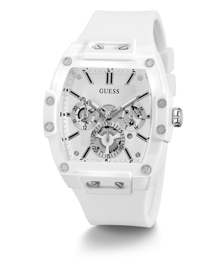 Guess White Multi-function 41.5 mm Men's Battery Watch GW0203G2