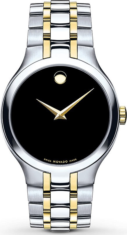 Movado 0606958 Two‑Tone Black Dial 39 mm Men's Watch