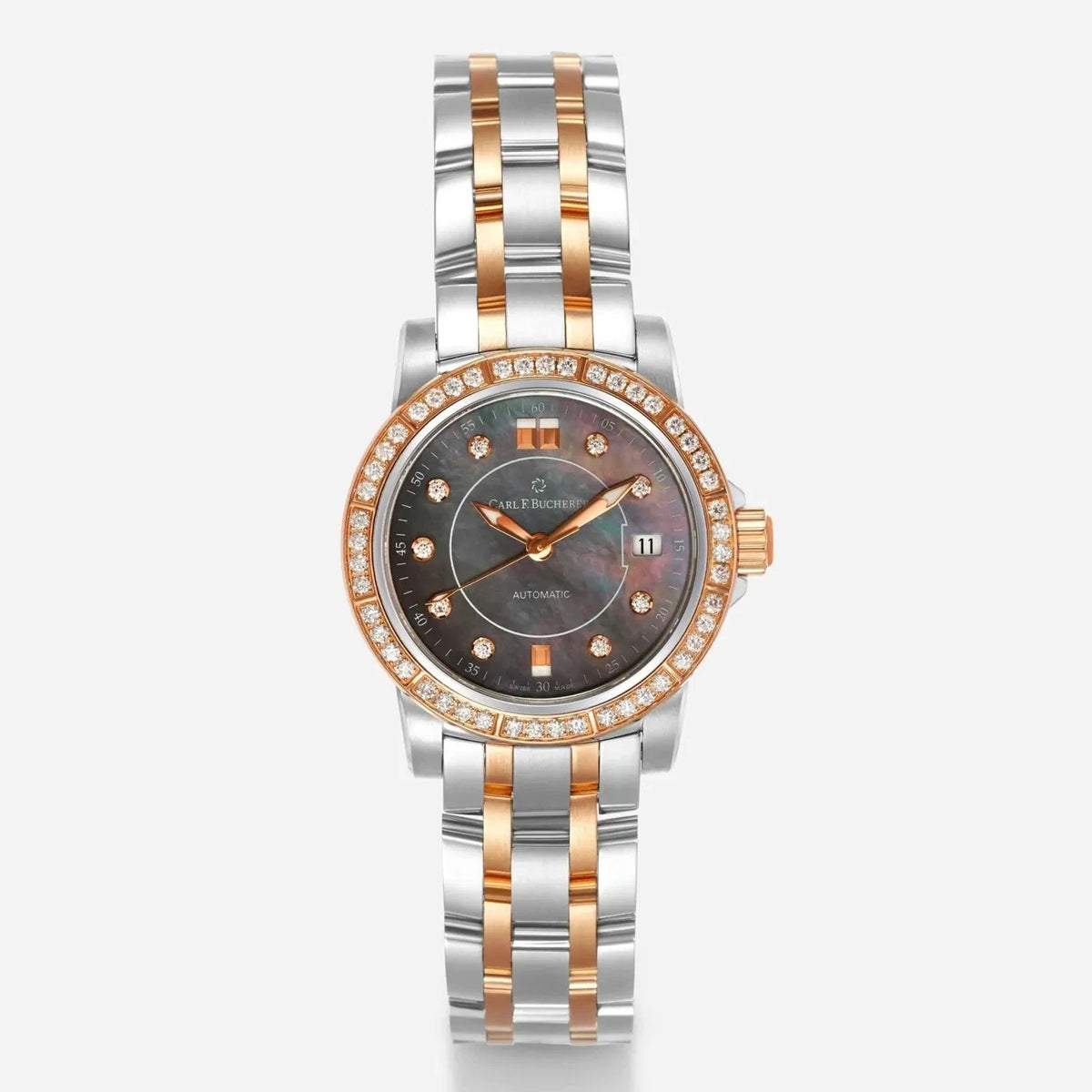 Carl F. Bucherer Patravi Women's 27mm Automatic Watch 00.10621.07.87.31 – Swiss Made, Diamond Markers, 100m Water Resistance