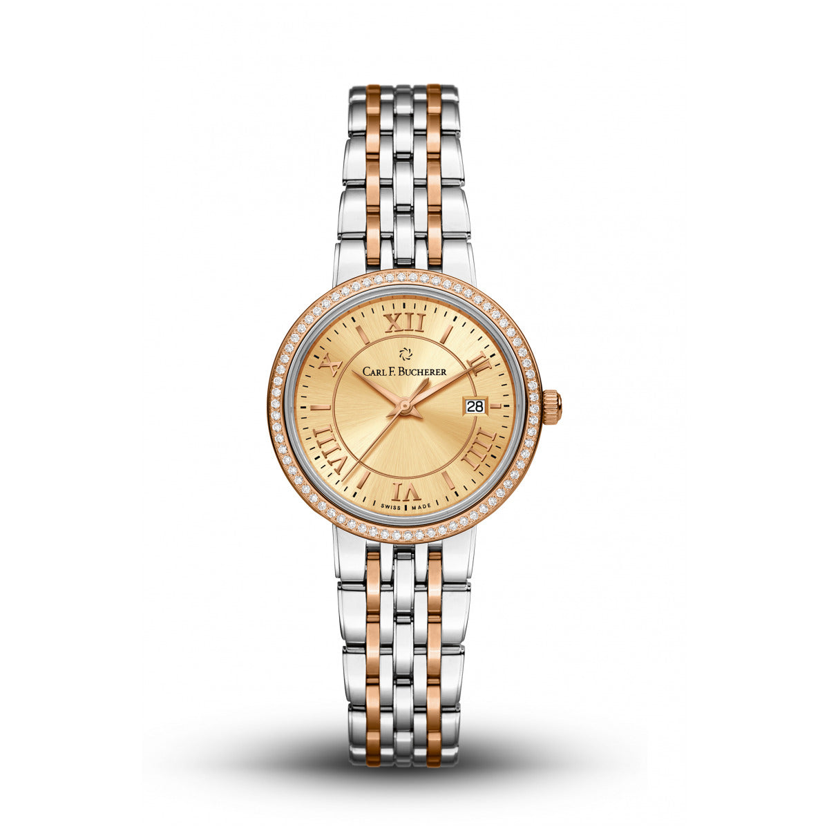 Carl F. Bucherer Adamavi Women's 28mm Watch 00.10315.07.45.31 – Swiss Made, Quartz Movement, Diamond Bezel, 30m Water Resistance