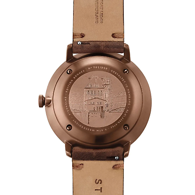 Sternglas HAMBURG AUTOMATIK EDITION BRONZE 42mm Automatic Watch S02-HHR19-VI17, Green Bronze Dial, Sapphire Crystal, Vintage Mocha Leather Strap, 5 ATM Water Resistant