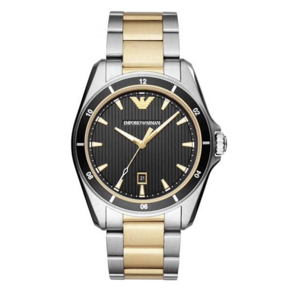 Emporio Armani Men’s Quartz Stainless Steel Black Dial 44mm Watch