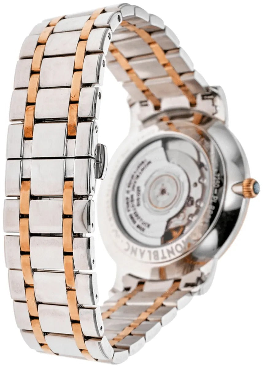 Montblanc Star Classique Unisex Automatic Watch MB107916, 39mm Two-Tone Case, Silver Dial, Swiss Made, Sapphire Crystal, 30m Water Resistance