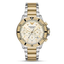 Emporio Armani AR11606 World Explorer Cream Mens Watch
