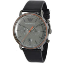 Emporio Armani AR11168 Gray Dial 43 mm Men’s Leather Watch