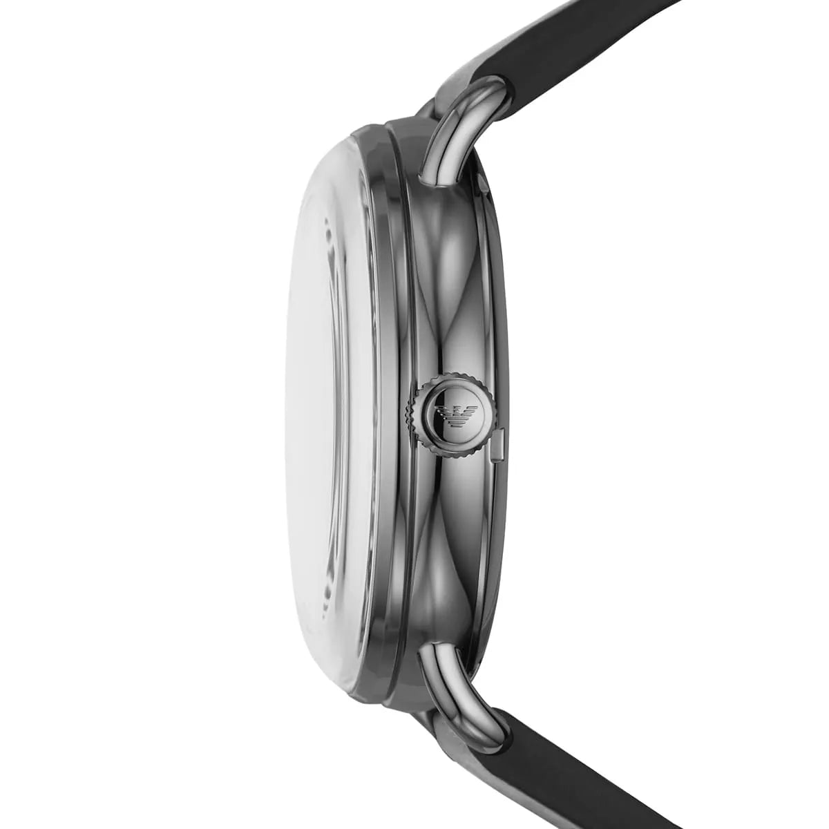 Emporio Armani Aviator Black Dial Leather 43mm Mens Watch