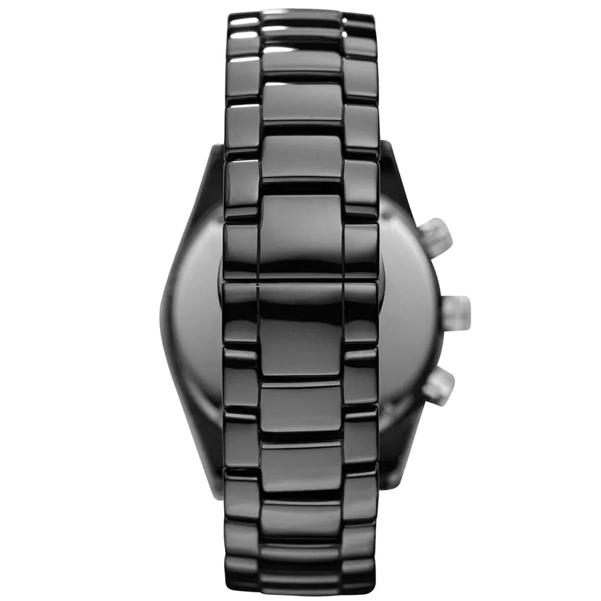 Emporio Armani AR1455 Black Ceramic Chronograph 43mm Womens Watch