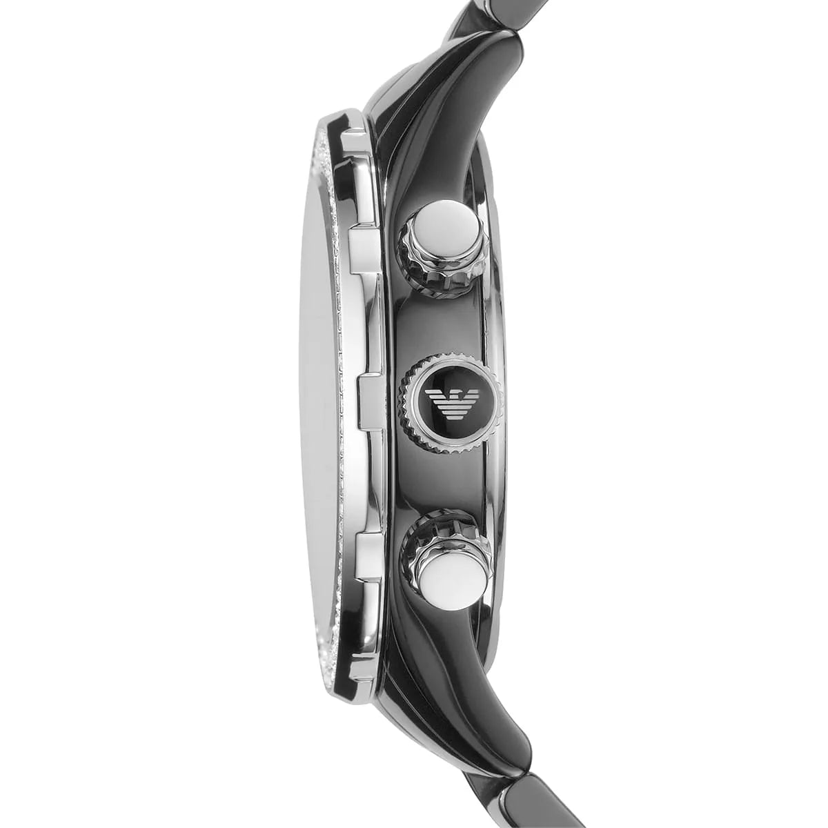 Emporio Armani AR1455 Black Ceramic Chronograph 43mm Womens Watch