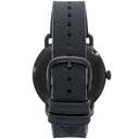 Emporio Armani Aviator Black Dial Leather 43mm Mens Watch
