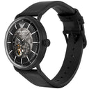 Emporio Armani Aviator Black Dial Leather 43mm Mens Watch