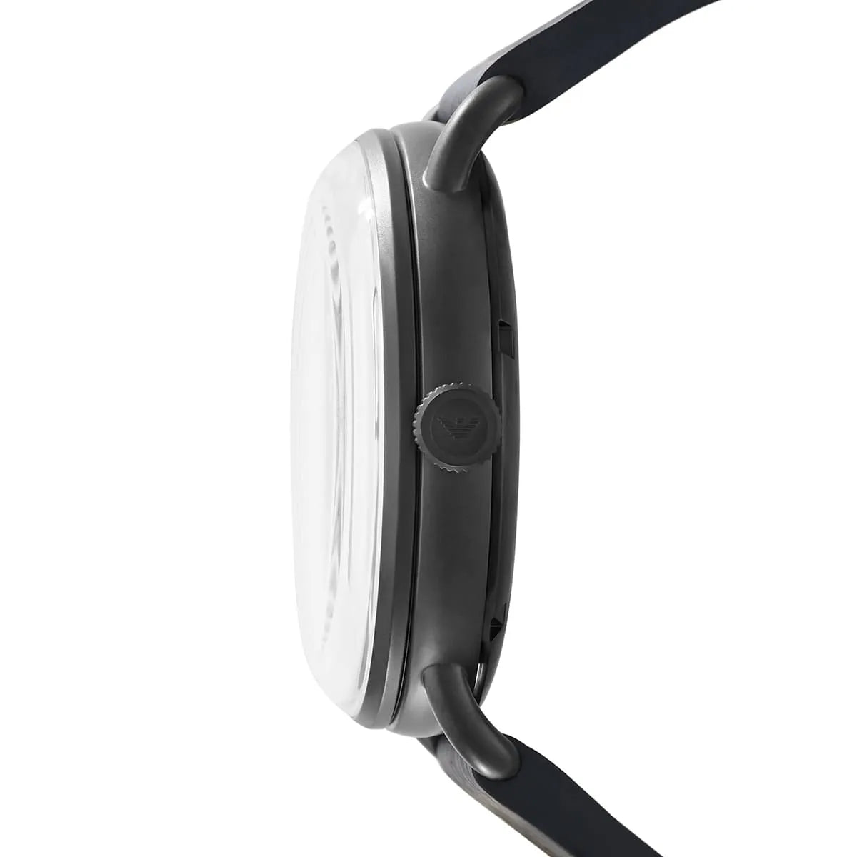 Emporio Armani Aviator Black Dial Leather 43mm Mens Watch