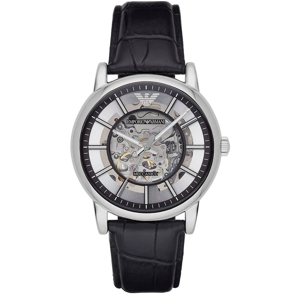 Emporio Armani AR1981 Luigi Silver Dial Automatic 43mm Mens Watch