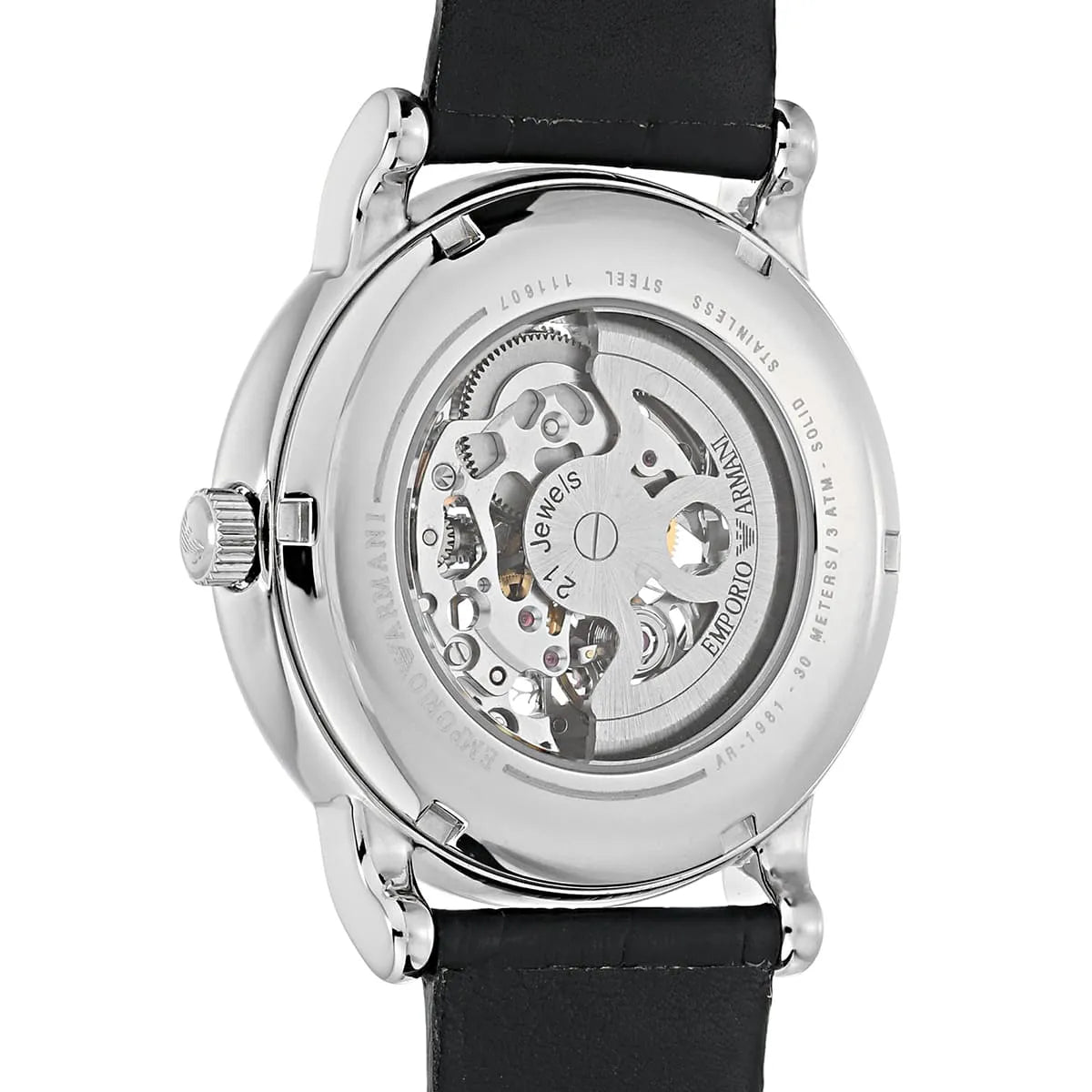 Emporio Armani AR1981 Silver Dial Automatic Mens Watch | FargoTime