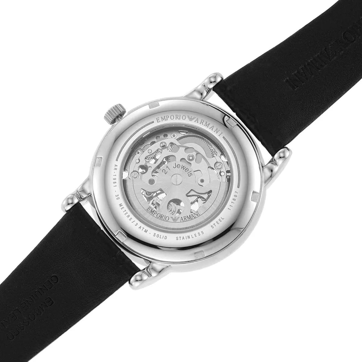 Emporio Armani AR1981 Luigi Silver Dial Automatic 43mm Mens Watch