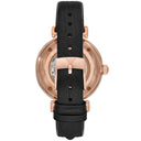 Emporio Armani Meccanico Automatic Gianni T-Bar  White Dial Leather 34 mm Ladies Watch