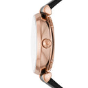 Emporio Armani Meccanico Automatic Gianni T-Bar  White Dial Leather 34 mm Ladies Watch