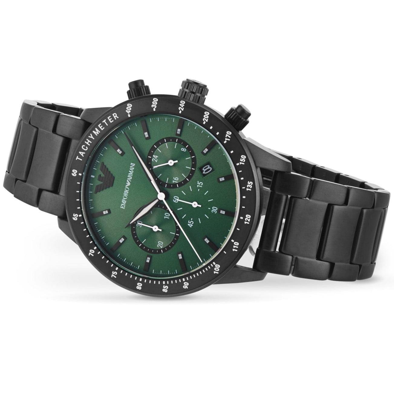 Emporio Armani Mario 43mm Quartz Green Dial Men's Watch AR11472