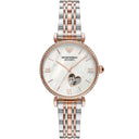 Emporio Armani Meccanico Ladies Automatic White Dial Two-Tone Stainless Steel 34mm Watch