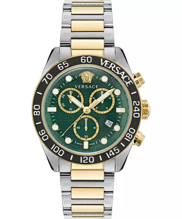 Versace Greca Dome 43mm Quartz Green Dial Men's Watch VE6K00423