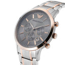 Emporio Armani AR11077 Renato Grey Dial Two Tone Steel 43 mm Mens Watch