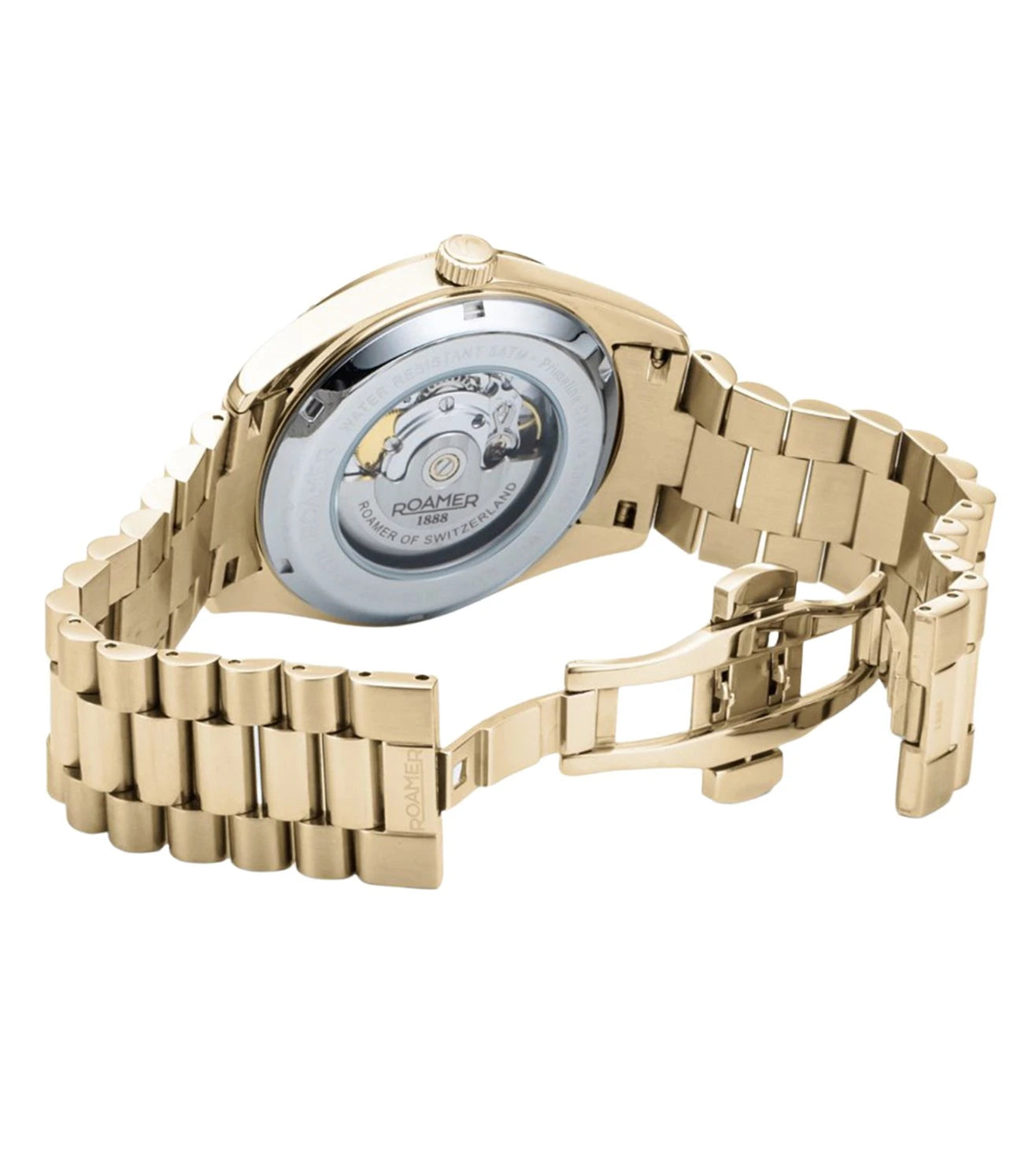 Roamer Primeline Daydate 42 mm Men's Automatic Watch – Stainless Steel Case, Green Dial, Sapphire Crystal, 50 m Water Resistance