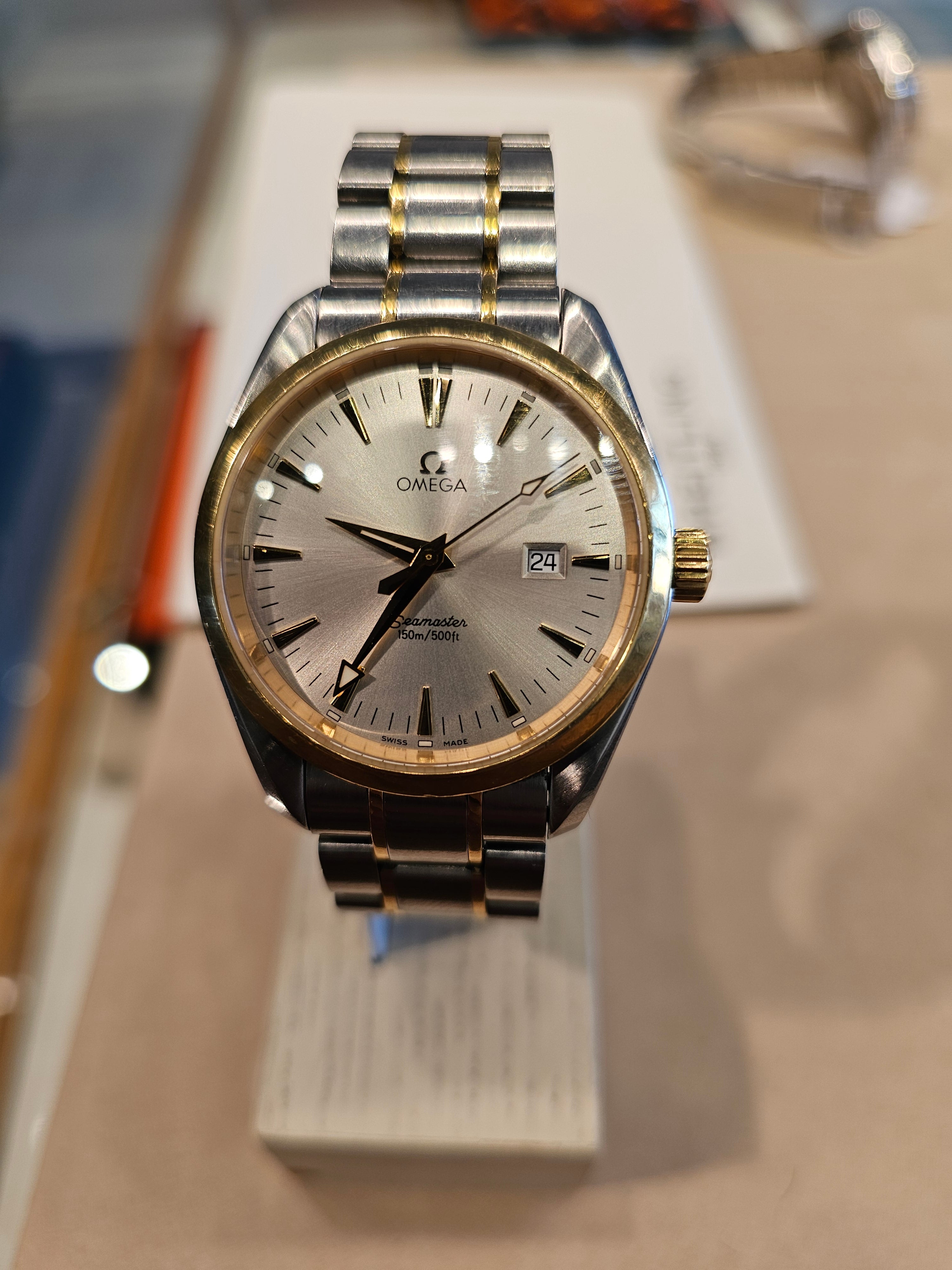 Omega Seamaster Aqua Terra 18k Gold/Steel Men’s Quartz Watch – 231.73.0 Pre-Owned