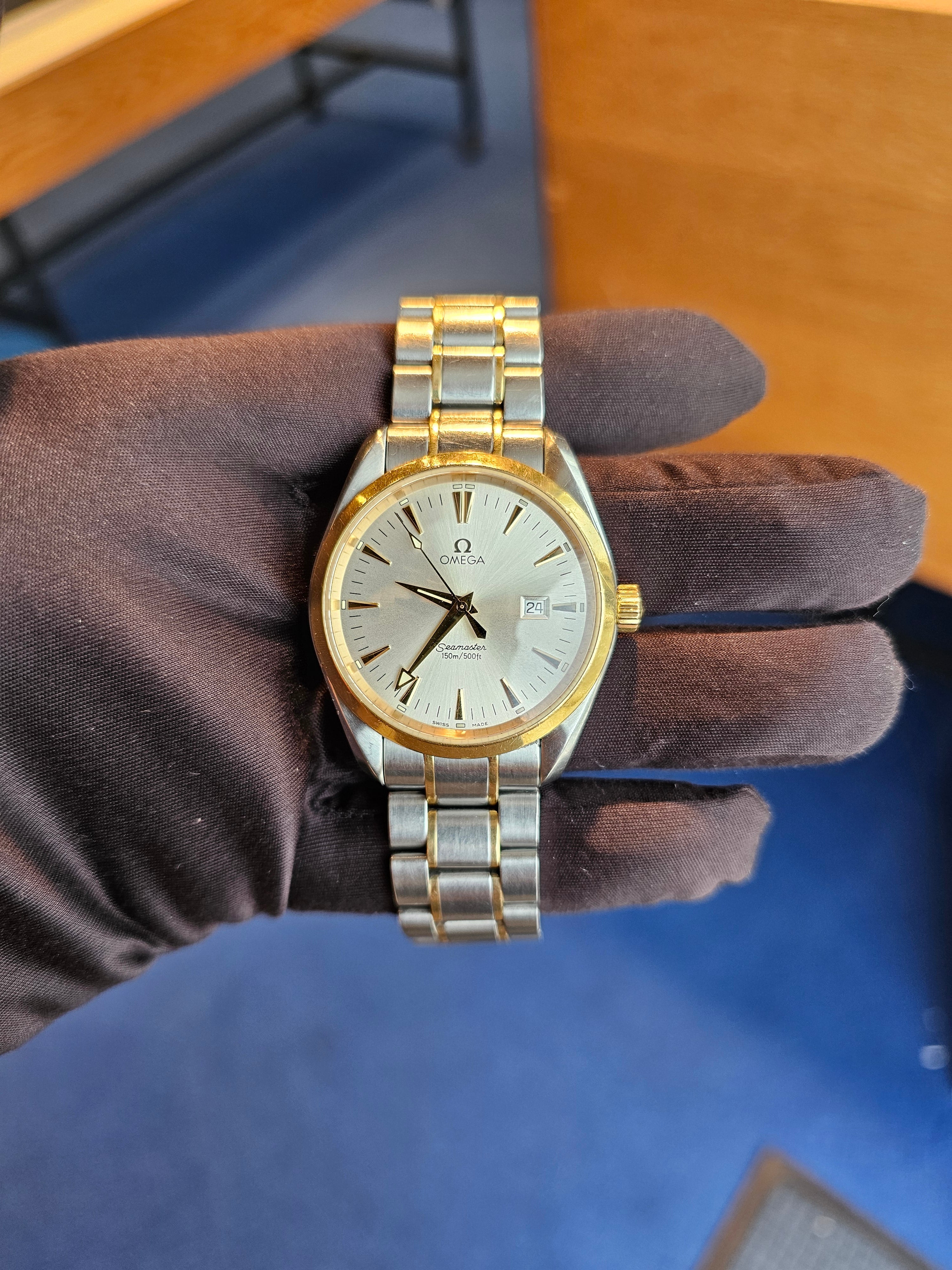 Omega Seamaster Aqua Terra 18k Gold/Steel Men’s Quartz Watch – 231.73.0 Pre-Owned