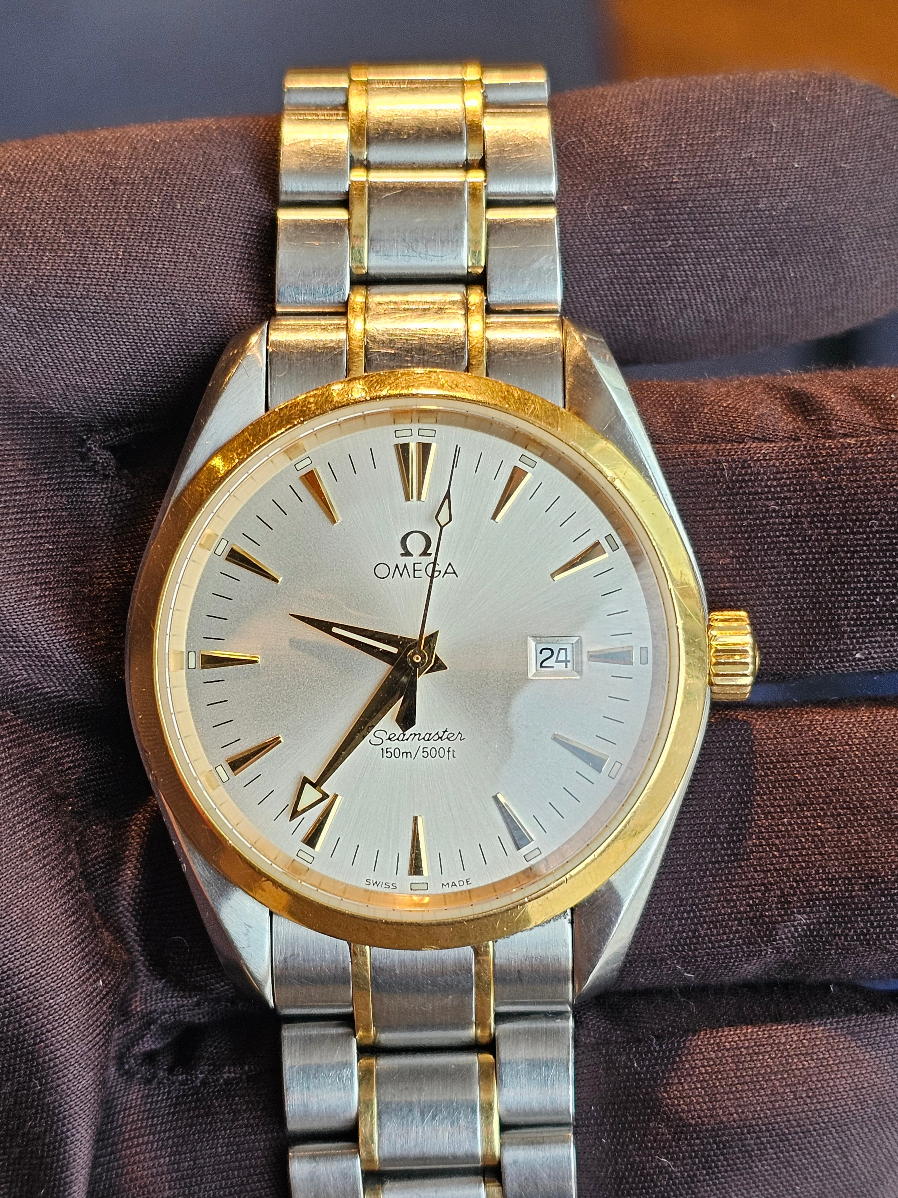 Omega Seamaster Aqua Terra 18k Gold/Steel Men’s Quartz Watch – 231.73.0 Pre-Owned