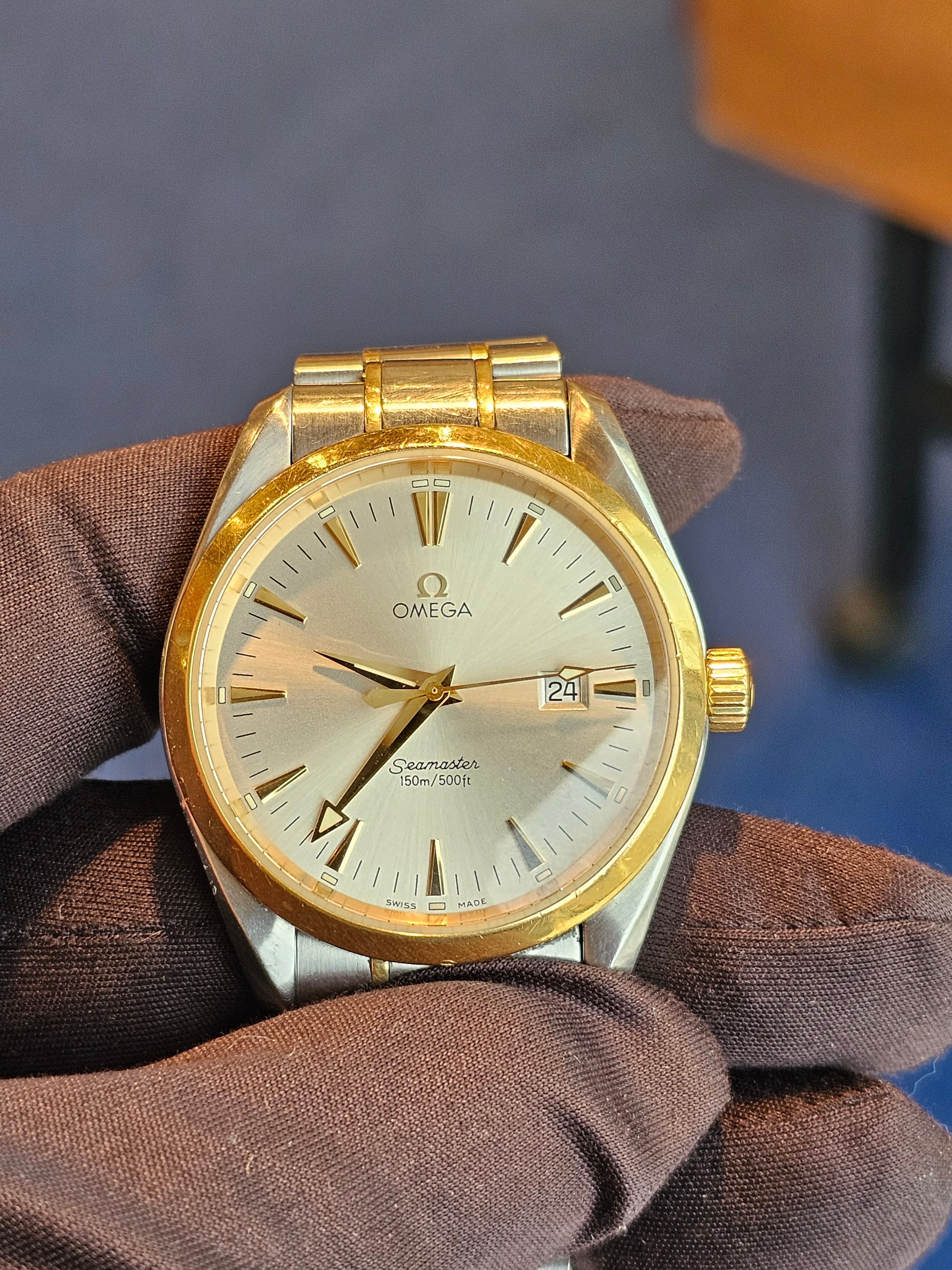 Omega Seamaster Aqua Terra 18k Gold/Steel Men’s Quartz Watch – 231.73.0 Pre-Owned