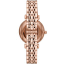 Emporio Armani White Dial Rose Gold Stainless Steel 32mm Womens Watch