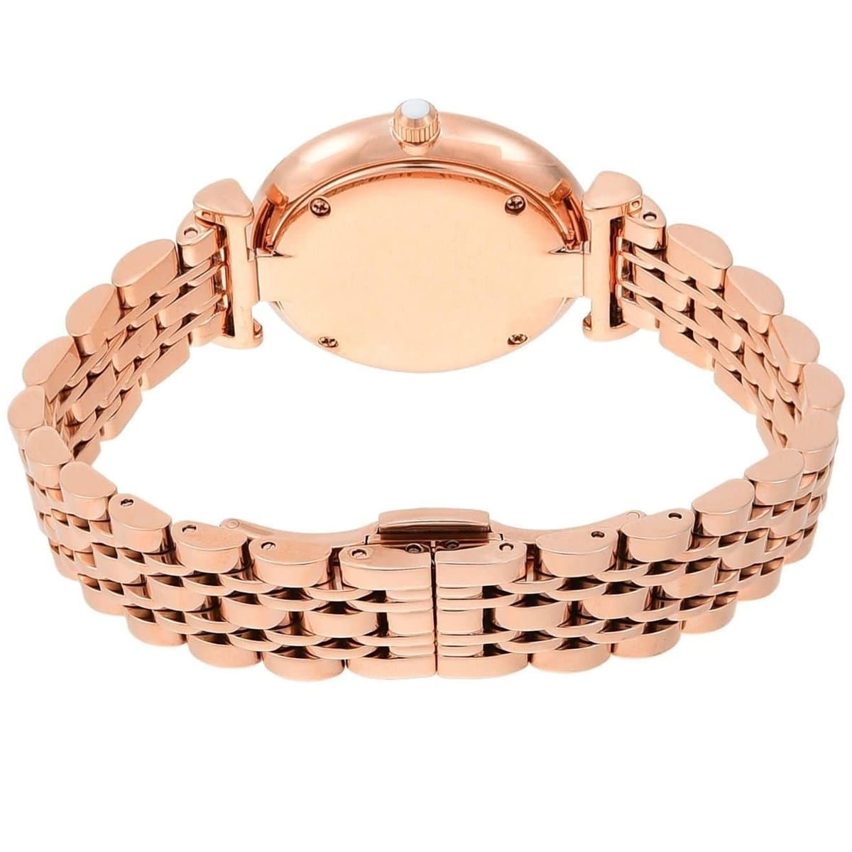 Emporio Armani White Dial Rose Gold Stainless Steel 32mm Womens Watch