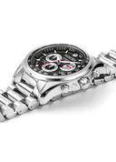 Roamer Rockshell Mark III Chronograph 44 mm Men's Watch – Black Dial, Stainless Steel Bracelet, Swiss Quartz Movement
