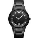 Emporio Armani AR11079 Luigi Slim Black Dial Black Steel 43mm Mens Watch