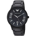 Emporio Armani AR11079 Luigi Slim Black Dial Black Steel 43mm Mens Watch