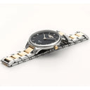 Roamer Eternal 30 mm Ladies Battery Watch – Swiss Made, Black Dial with Gold Hands, Bicolor Stainless Steel Link Bracelet, Anti-Reflective Sapphire Glass, 5 Bar Water Resistance