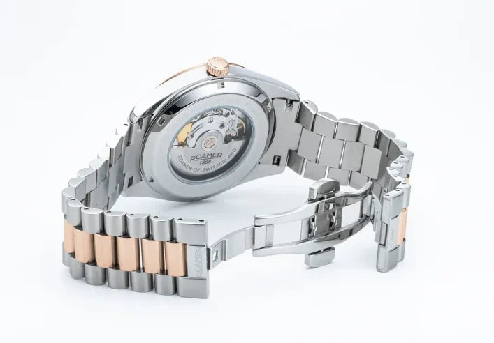 Roamer Primeline Daydate Men's 42mm Automatic Watch – Swiss Made, Sapphire Crystal, 5 Bar Water Resistance