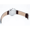 Roamer Valais 39 mm Men's Battery Watch – Swiss Made, Silver Stainless Steel, Sapphire Crystal, Grey Dial, Brown Leather Strap, 5ATM Water Resistance