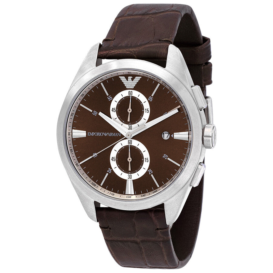 Emporio Armani Chronograph AR11482 43mm Brown Dial Mens Watch