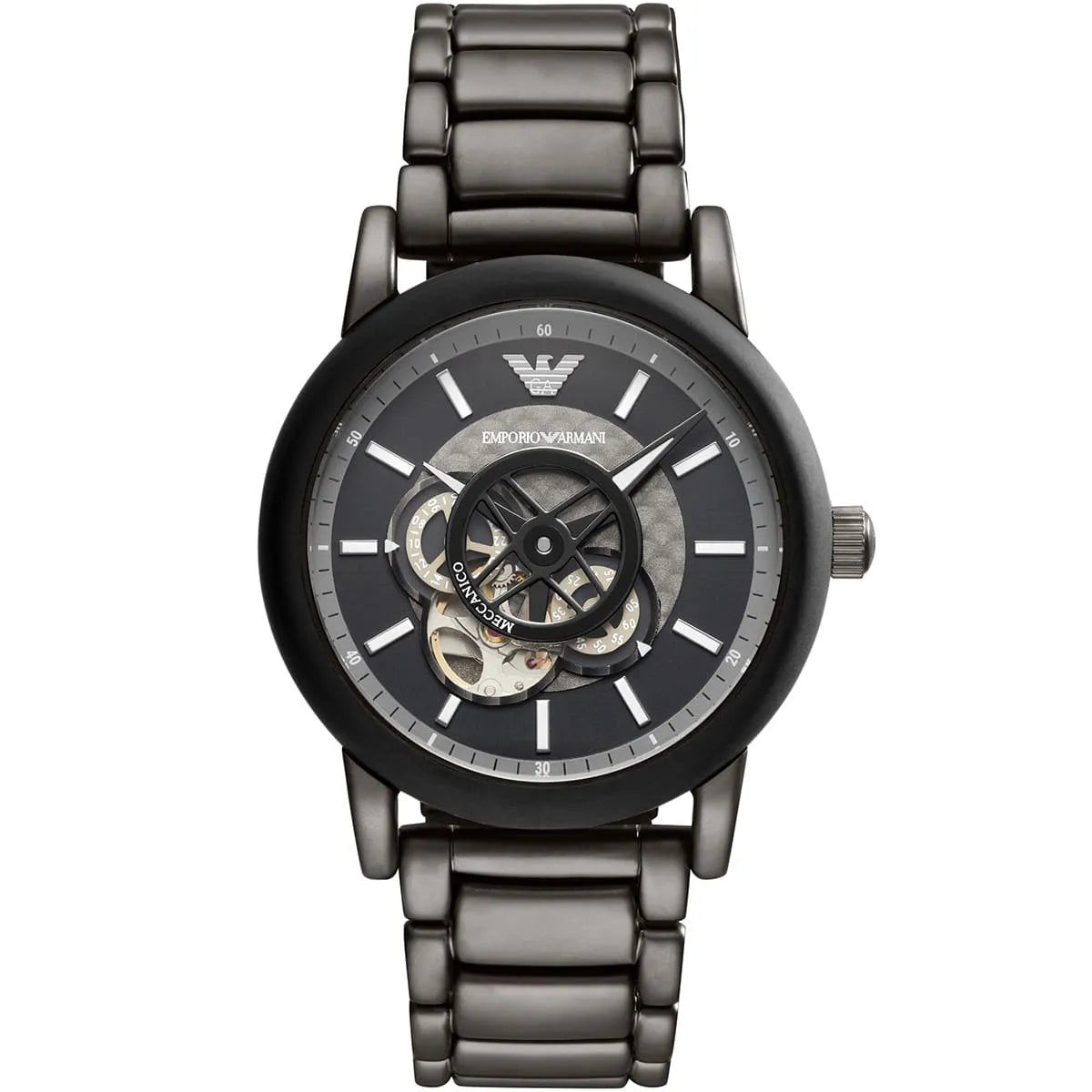Emporio Armani Luigi Black Dial Stainless Steel 43 mm Mens Watch