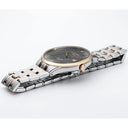 Roamer Slim-Line Diamond 40 mm Men's Battery Watch – Swiss Made, Silver Stainless Steel, Bicolor Rose Metal Strap, Sapphire Crystal, 5ATM Water Resistance