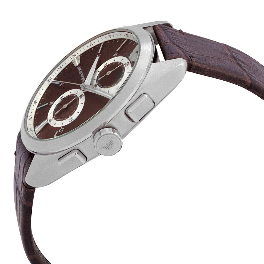 Emporio Armani Chronograph AR11482 43mm Brown Dial Mens Watch