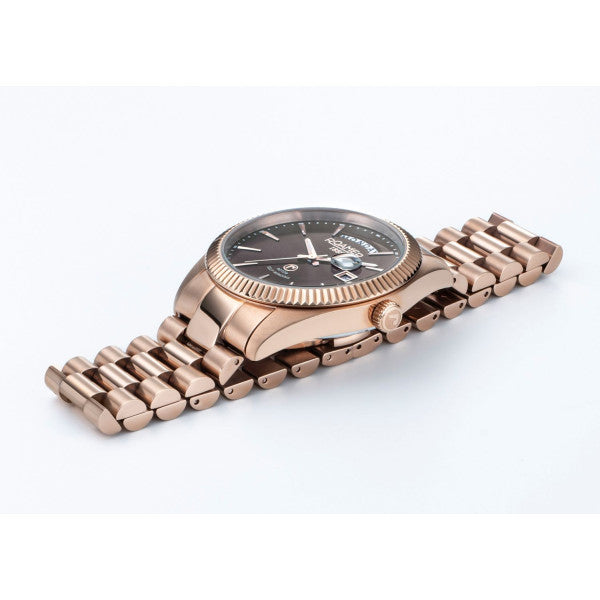 Roamer Primeline Daydate Rose-Gold Tone 42mm Men's Automatic Watch – Swiss Made, Sapphire Crystal, 50m Water Resistance