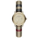 Burberry BU10104 Honey Check Stamped Dial Honey Check Fabric-Coated Leather Ladies Watch