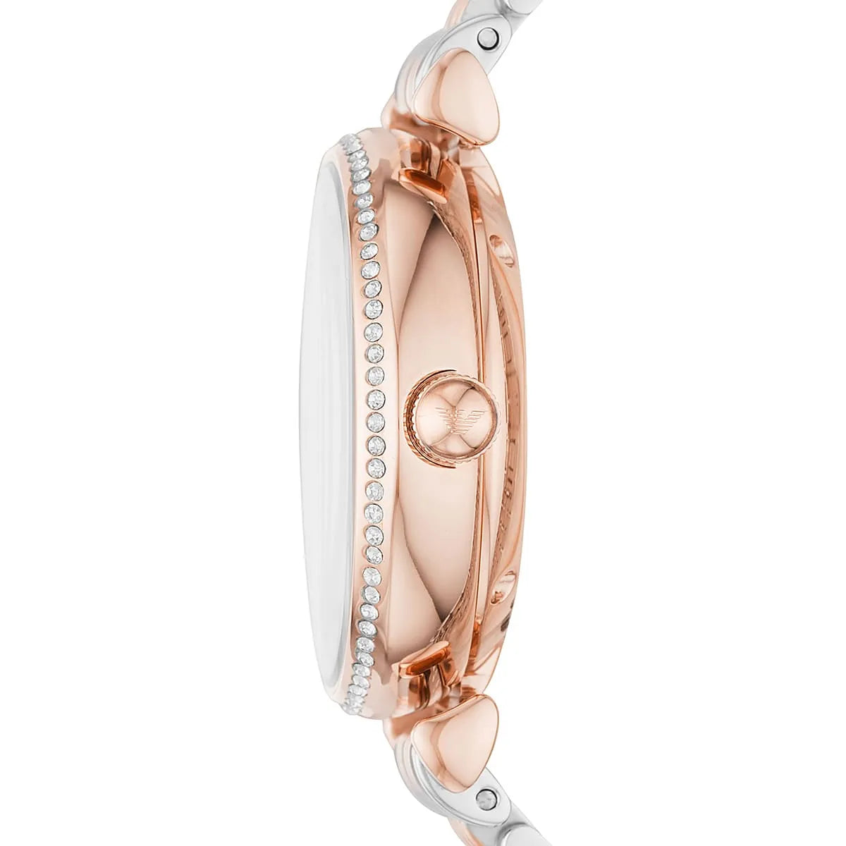 Emporio Armani Silver Dial Two-Tone Stainless Steel 32mm Womens Watch