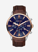 Roamer Superior Chronograph 44 mm Men's Watch – Blue Dial, Silver & Rosegold Case, Swiss Quartz Movement