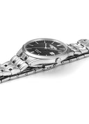 Roamer Slim-Line Classic Ladies Watch – Swiss Made Ronda 704, 30mm Stainless Steel Case, Black Dial, Silver Bracelet